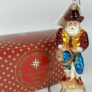 Christopher Radko Rootin Tootin Nic Saks Fifth Ave Cowboy Santa